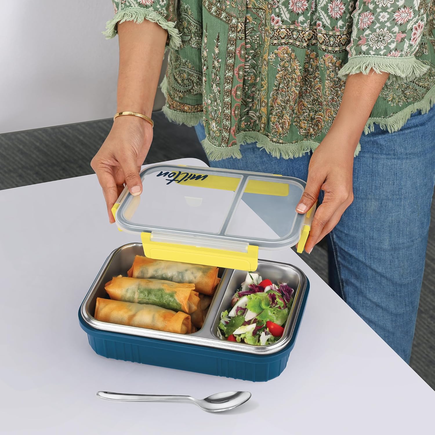 Milton Fun Feast Lunch Box 2 compartments Blue