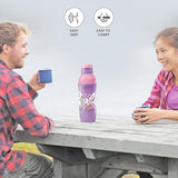 Milton Steel Barbie Kids Sipper Bottle Purple 400ML