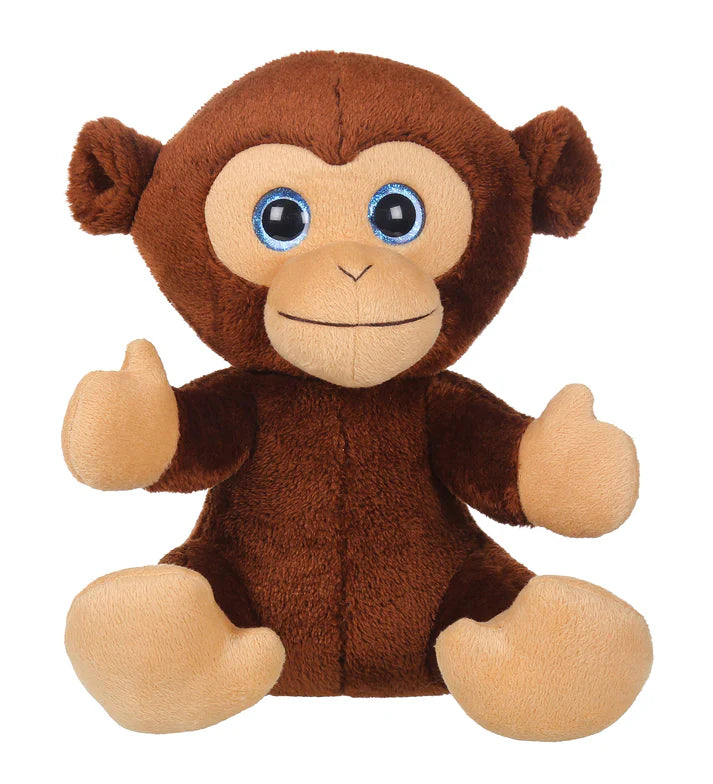 Mirada Glitter Eye Monkey Toy - Brown – 25cm