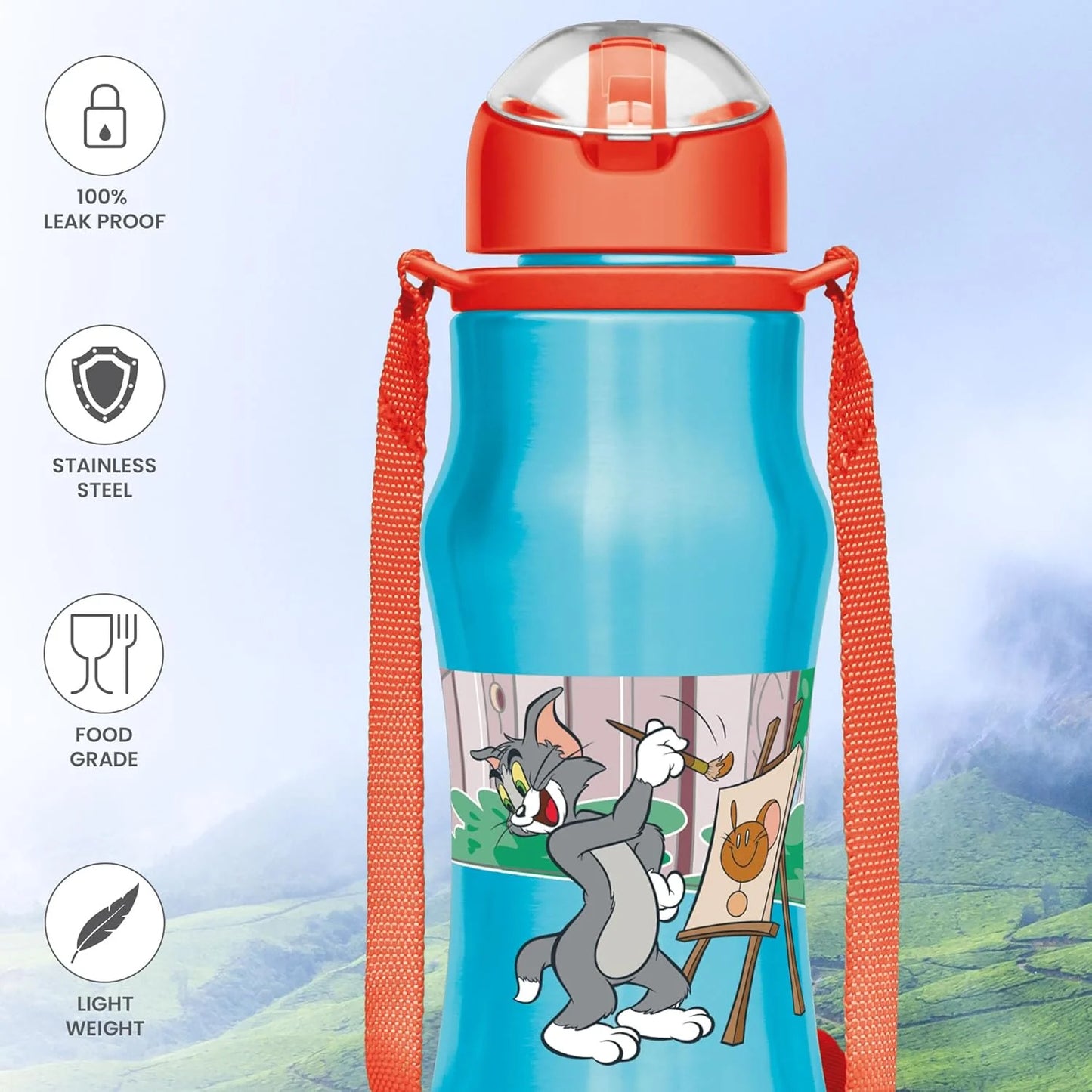 Milton Sipmate Stainless Steel Sipper Bottle Blue 415ML