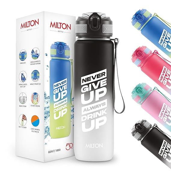 Milton Gen'Z Sipper Water Bottle Black 1000ML
