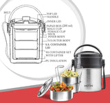 Milton Legend Insulated Tiffin Box Silver 260ML