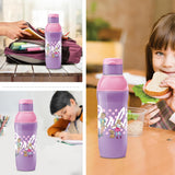 Milton Steel Barbie Kids Sipper Bottle Purple 400ML