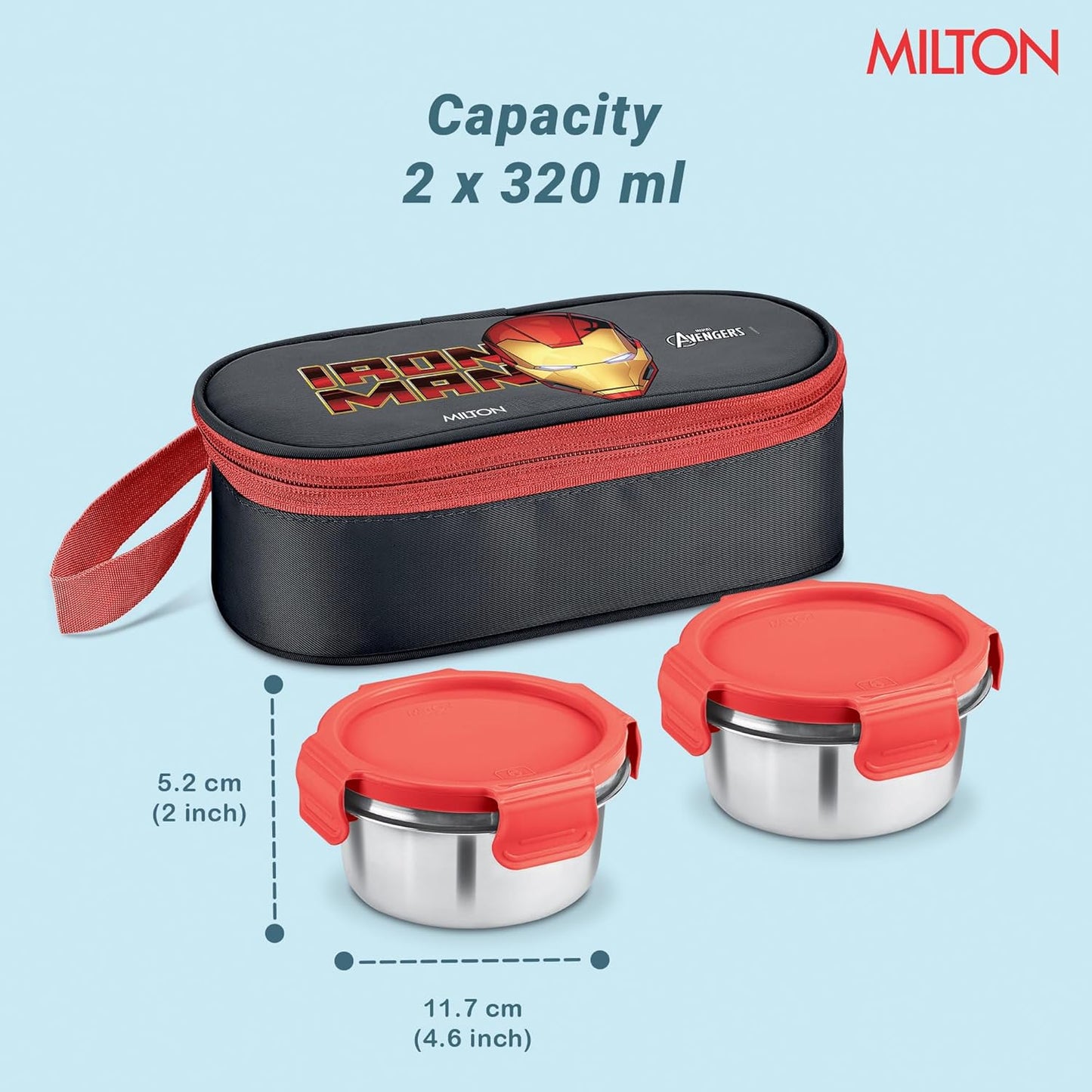 Milton Marvel Power Bite Kids Tiffin Black