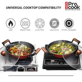 Milton Cast Iron Kadai with Enamel Coating Red