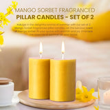 IRIS Mango Sorbet Fragranced Pillar Candles 120gm