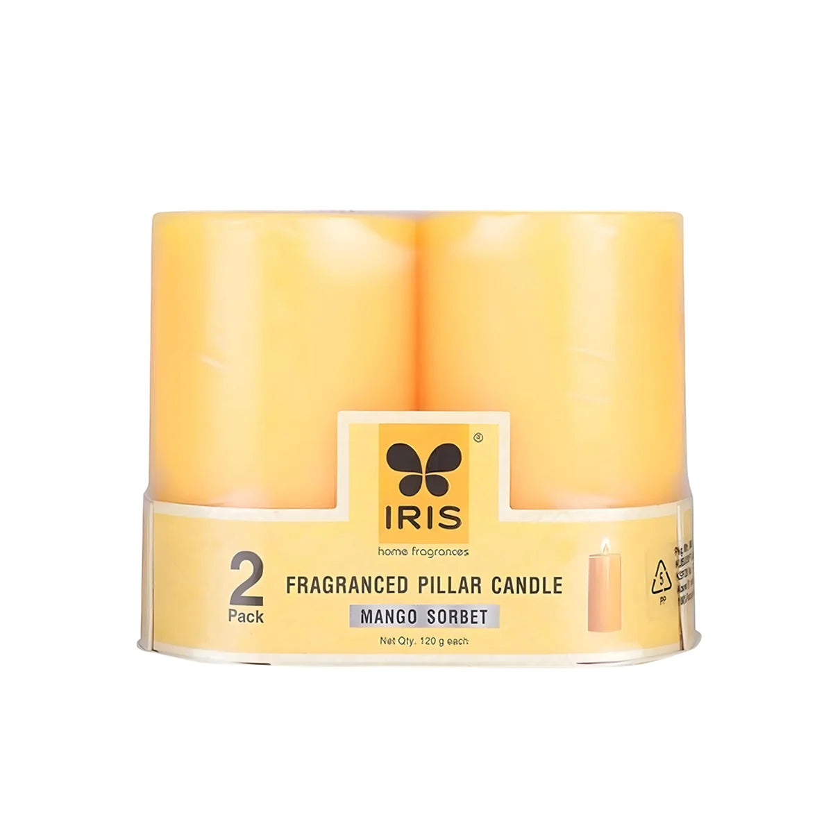 IRIS Mango Sorbet Fragranced Pillar Candles 120gm
