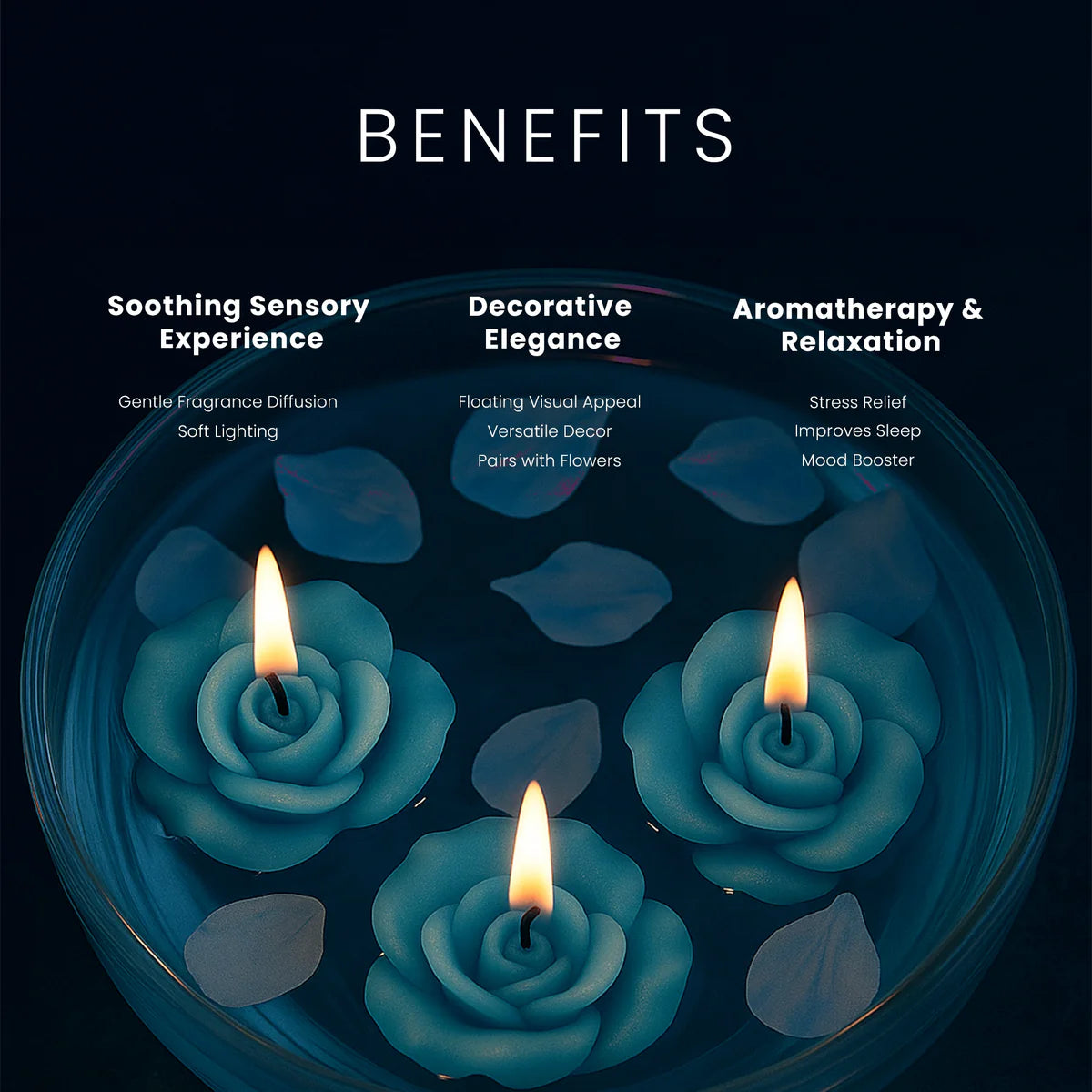 IRIS Cool Blue Aromatic Floating Candles 40GM