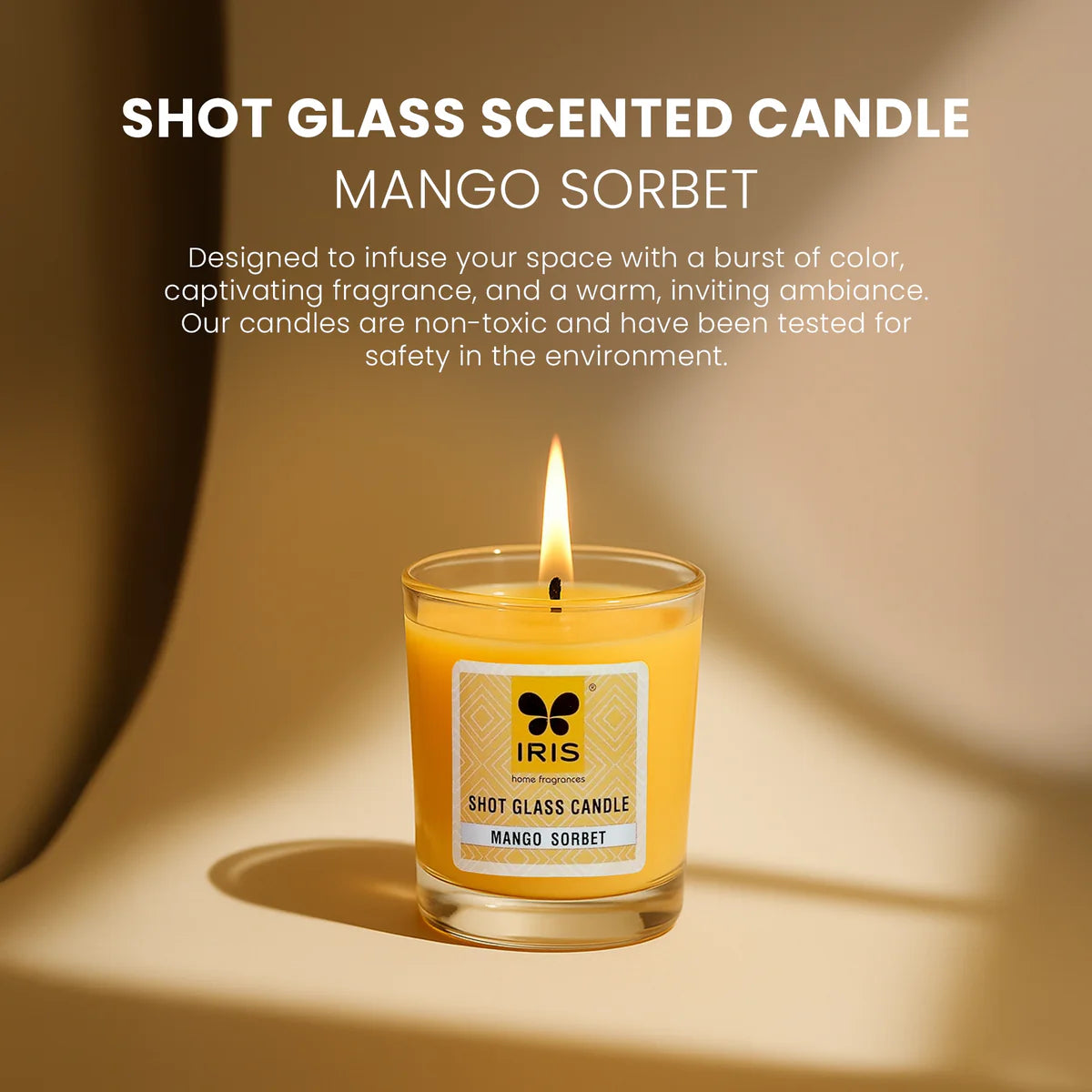 IRIS Shot Glass Candle - Mango Sorbet 40gm