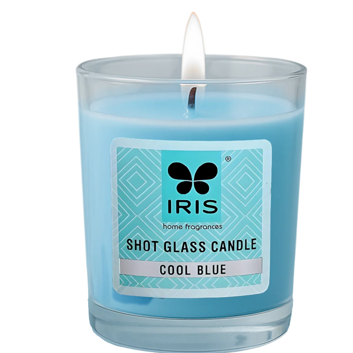 IRIS Shot Glass Candle - Cool Blue 40gm