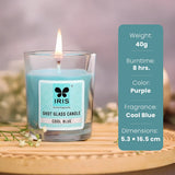 IRIS Shot Glass Candle - Cool Blue 40gm