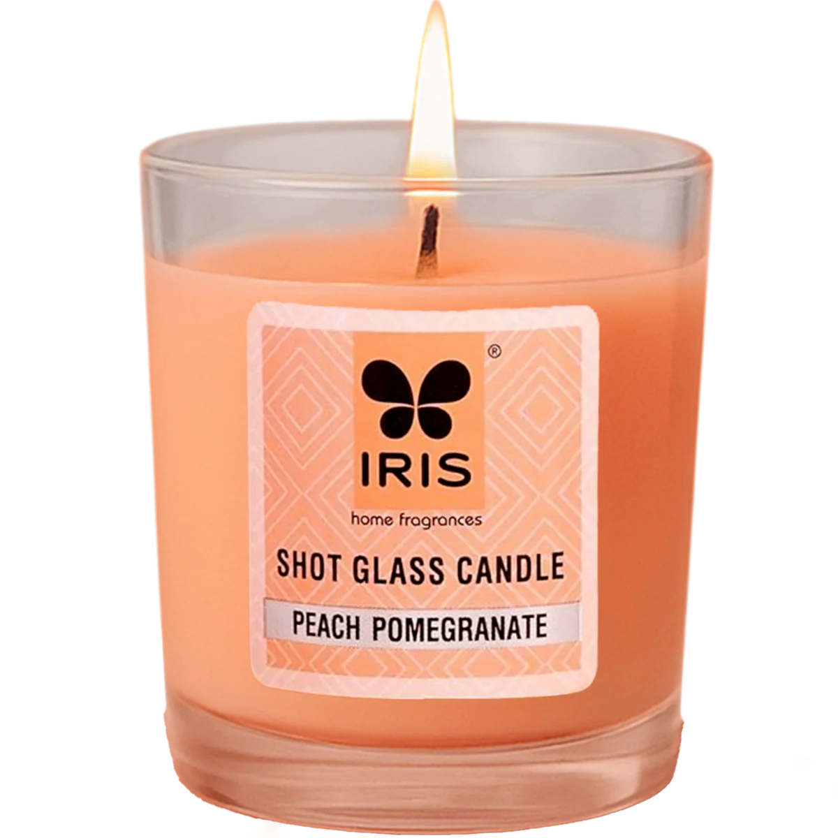 IRIS Shot Glass Candle - Peach Pomegranate 40gm