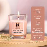IRIS Shot Glass Candle - Peach Pomegranate 40gm