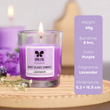 IRIS Shot Glass Scented Candle - Lavender 40gm