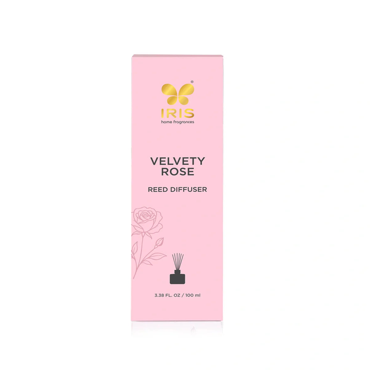 IRIS Velvety Rose Aroma Reed Diffuser Set 100ml