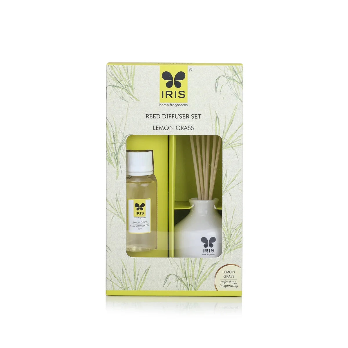 IRIS Lemon Grass Reed Diffuser Set 60Ml