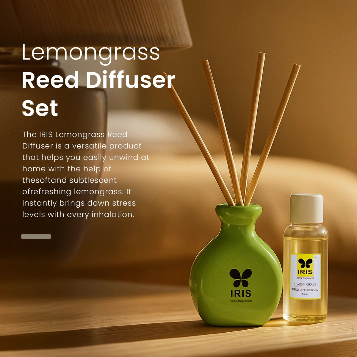 IRIS Lemongrass Reed Diffuser 45ml