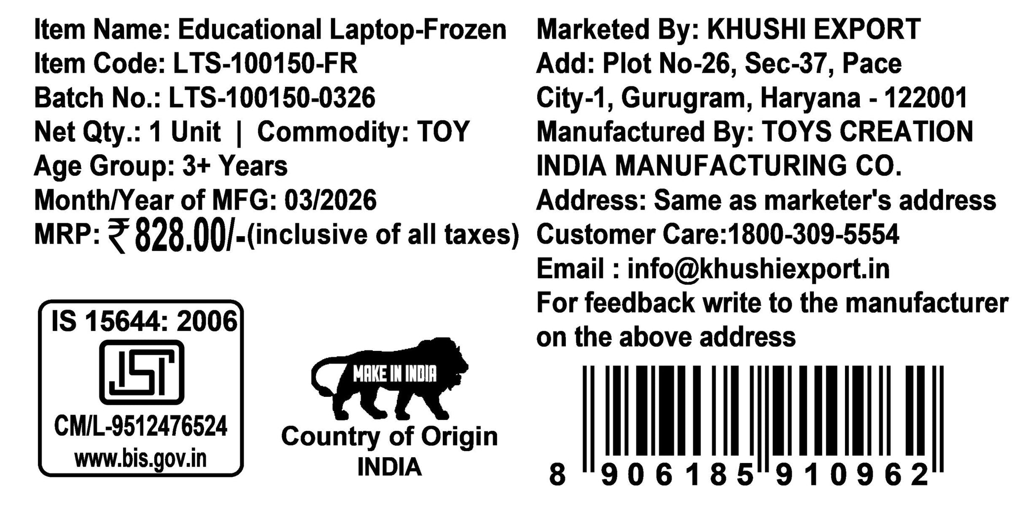 Kriiddaank Frozen Theme Educational Laptop for Kids