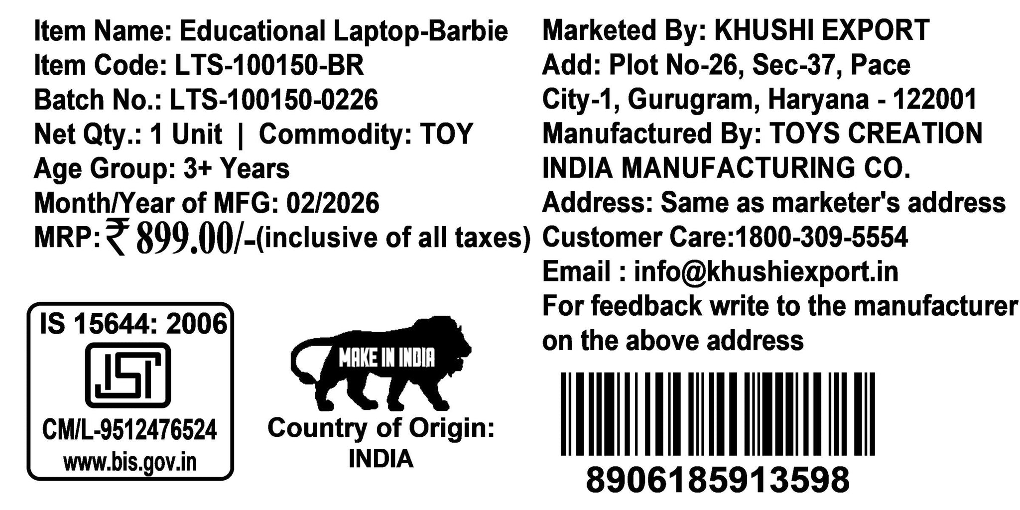 Kriiddaank Barbie Educational Laptop with Screen for Kids