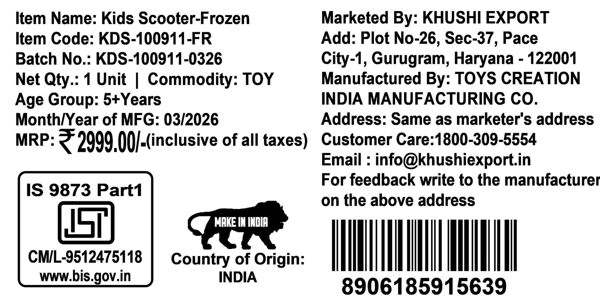 Kriiddaank Disney Frozen Adventure 3-Wheel Kick Scooter for Kids - 5-Level