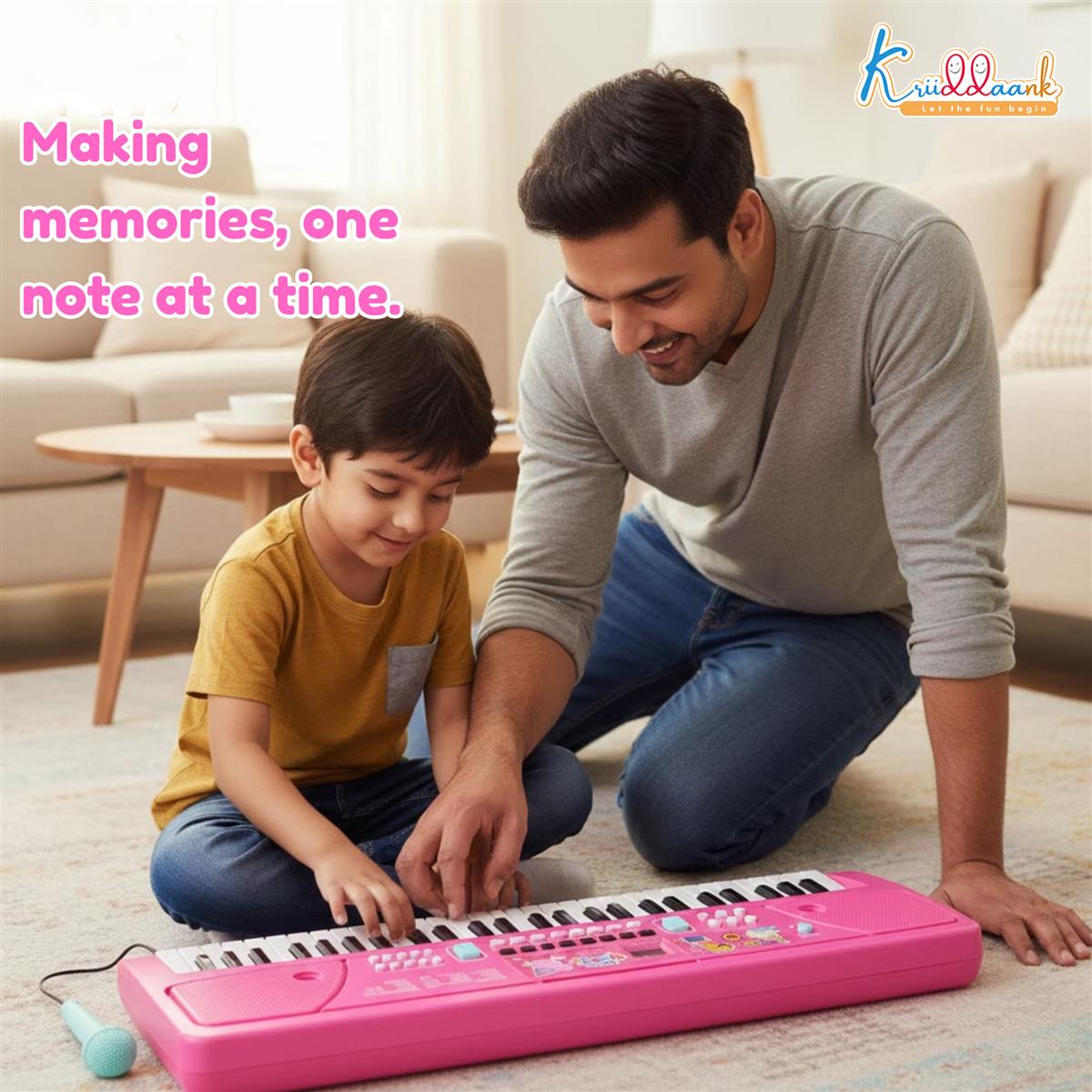 Kriiddaank Hasbro Peppa Pig 37-Key Musical Keyboard with Microphone