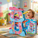 Kriiddaank Peppa Zig Zag Zoomer Ramp Racer Car Track for Toddlers Blue