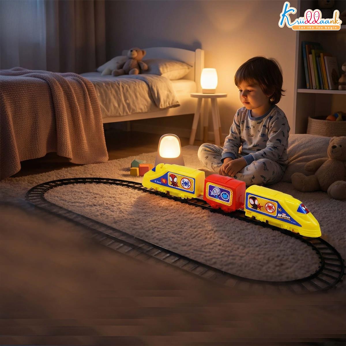 Kriiddaank Spiderman Bullet Train Set for Kids