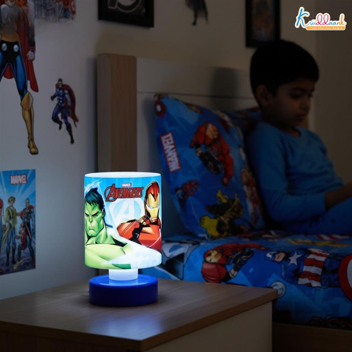 Kriiddaank Marvel Avengers Theme LED Table Lamp for Kids