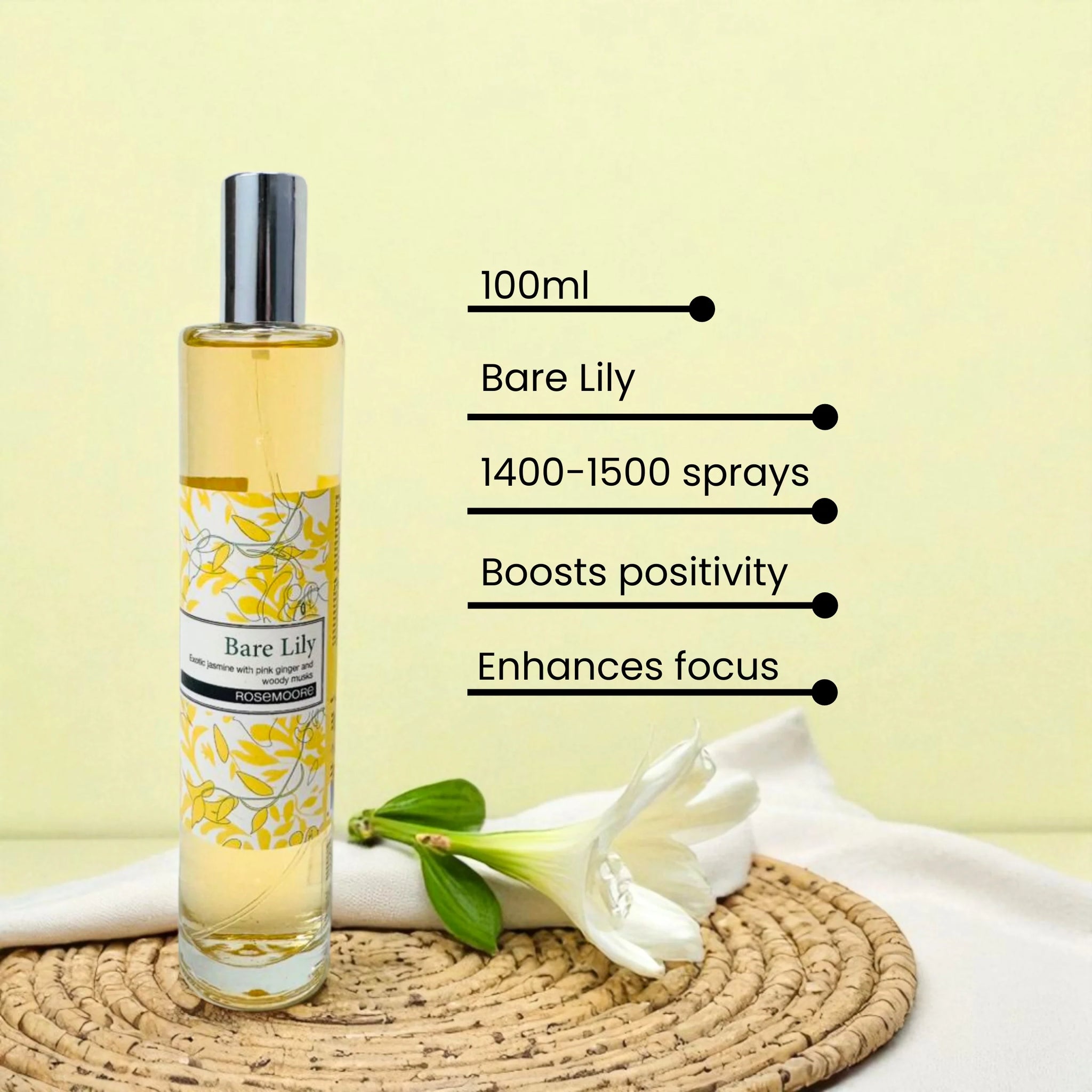 Rosemoore Barelily Scented Home Scented Spray 100ml