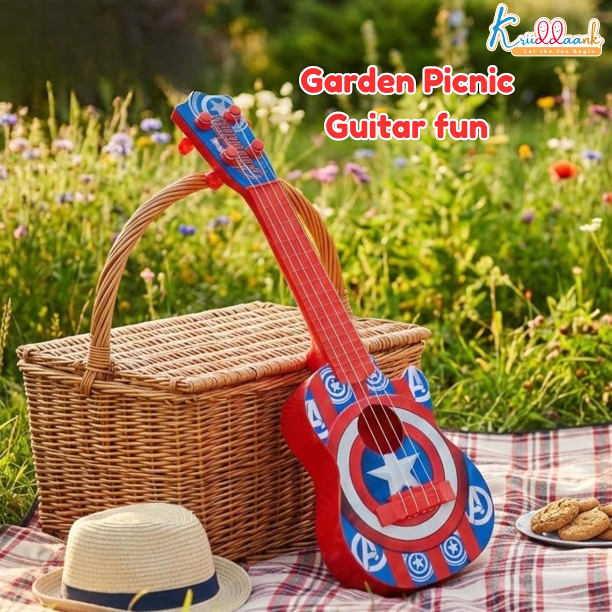 Kriiddaank Marvel Avenger Theme 4-String Guitar for Kids