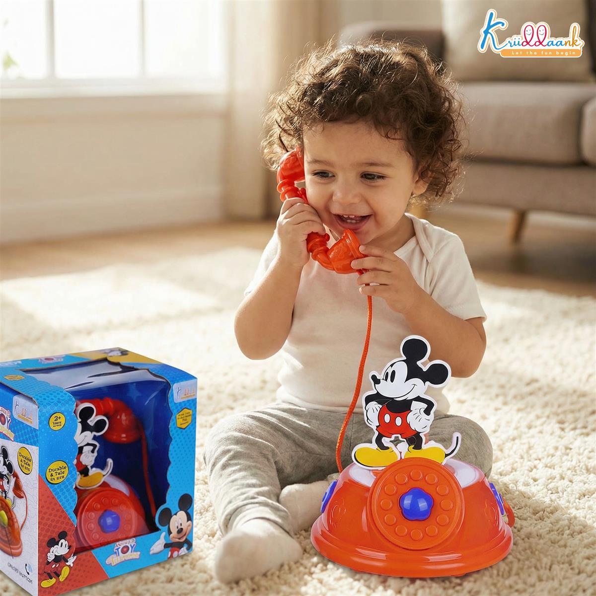 Kriiddaank Mickey Mouse Talking Telephone Toy for Kids