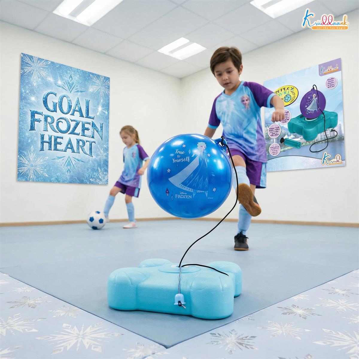 kriiddaank Disney Frozen Reflex Soccer Ball Training Kit for Kids
