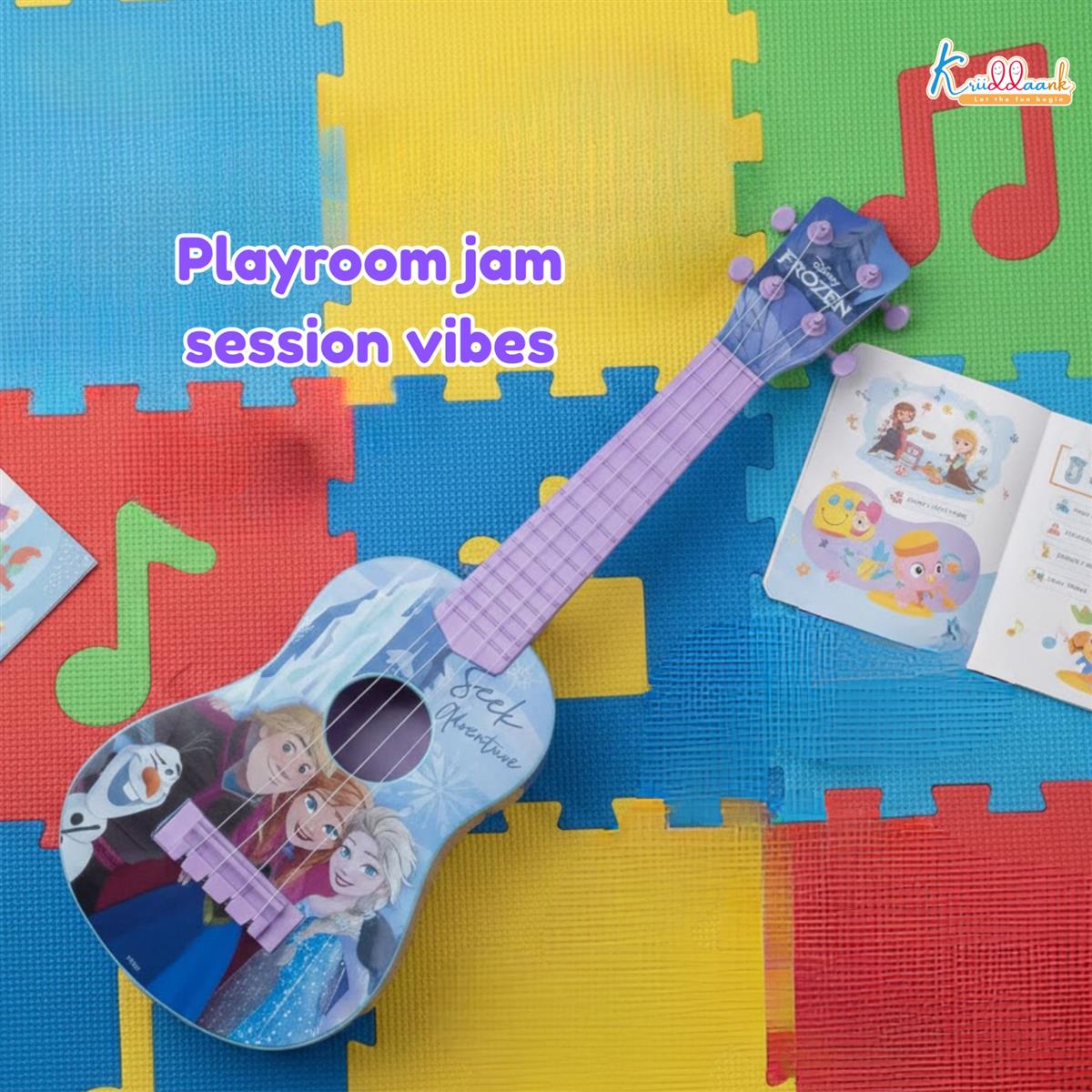 Kriiddaank Frozen Elsa & Anna Big Toy Guitar for Girls