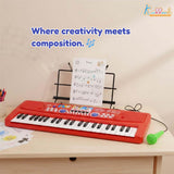 Kriiddaank Mickey Theme Kids Keyboard Piano with Microphone - 37 Keys