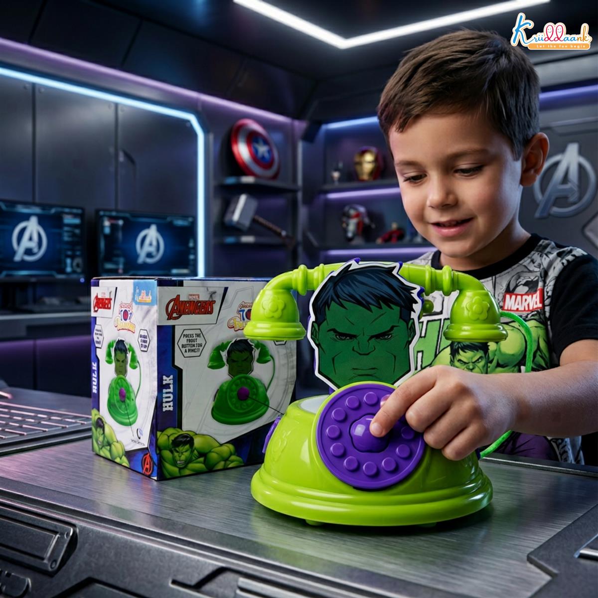 Kriiddaank Marvel Hulk Theme Toy Telephone for Kids
