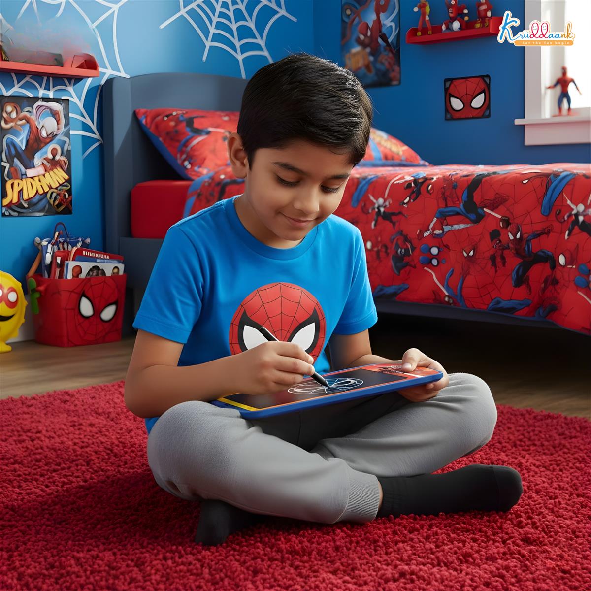 Kriiddaank 10.5 Inch Spiderman LCD Writing Tablet