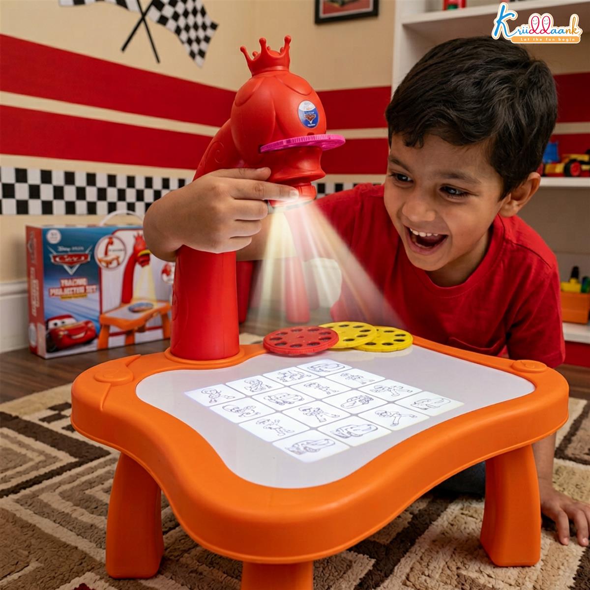 Kriiddaank Pixar Cars Tracing Projector Set for Kids
