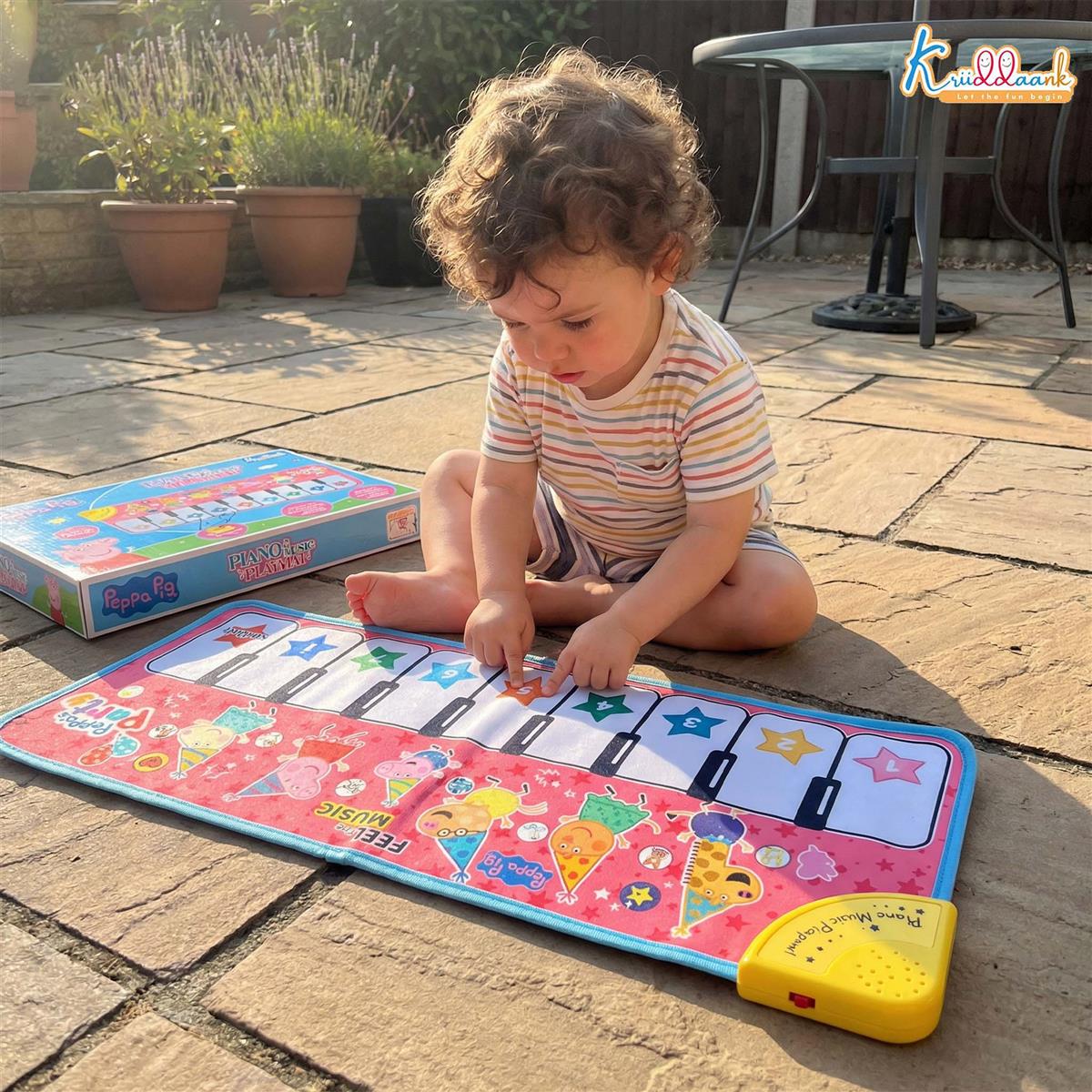 Kriiddaank Peppa Pig Piano Music Play Mat for Kids - 8 Keys & 3 Function Modes