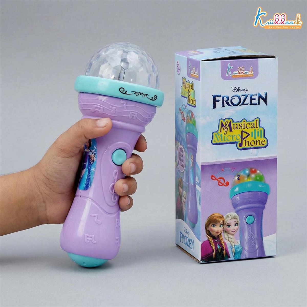 Kriiddaank Frozen Theme Musical Microphone for Kids Purpal