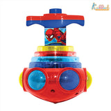 Kriiddaank Dizzy Glow Top - Spiderman Musical Spinning Toy with Vibrant Flashing Lights