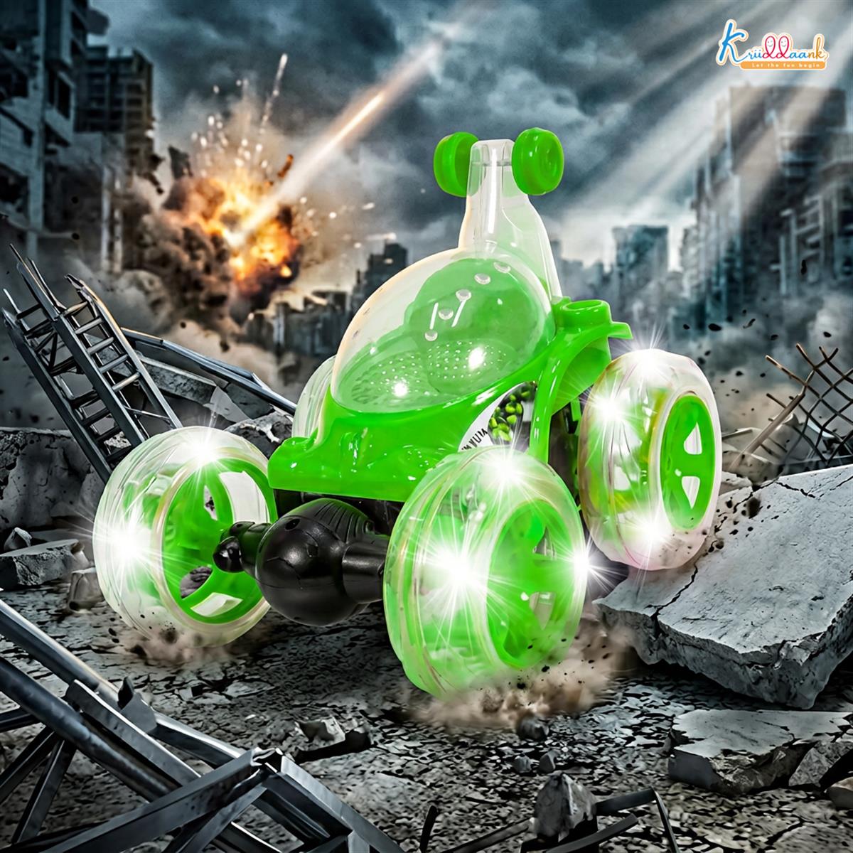 Kriiddaank Double-Sided RC Stunt Car - 360Â° Spin High