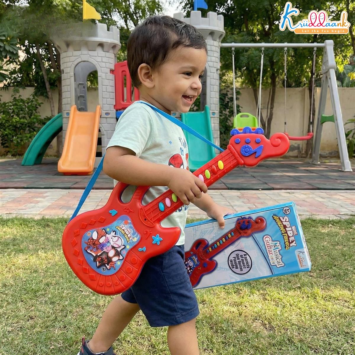 Kriiddaank Spiderman Musical Guitar for Toddlers - Junior Rockstar Sing