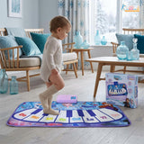 Kriiddaank Frozen Theme Piano Music Mat - Step-On Floor Piano with Elsa & Anna,