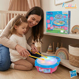 Kriiddaank Hasbro Peppa Pig Theme Flash Drum Musical Toy with 3D LED Lights