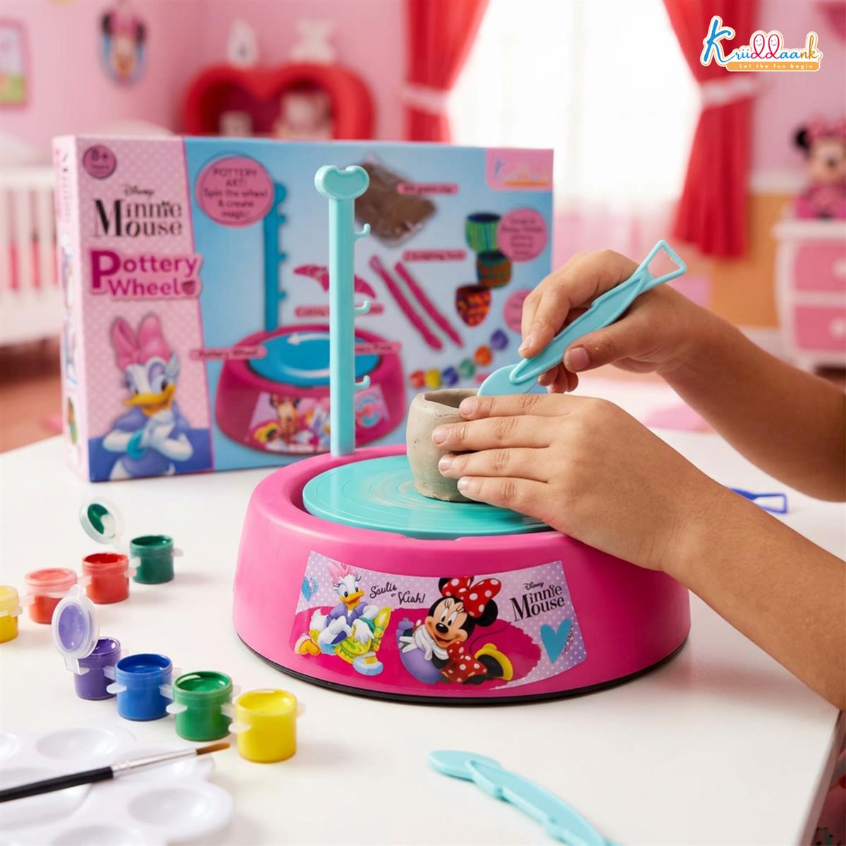 Kriiddaank Minnie Pottery Wheel Modeling Set for Kids