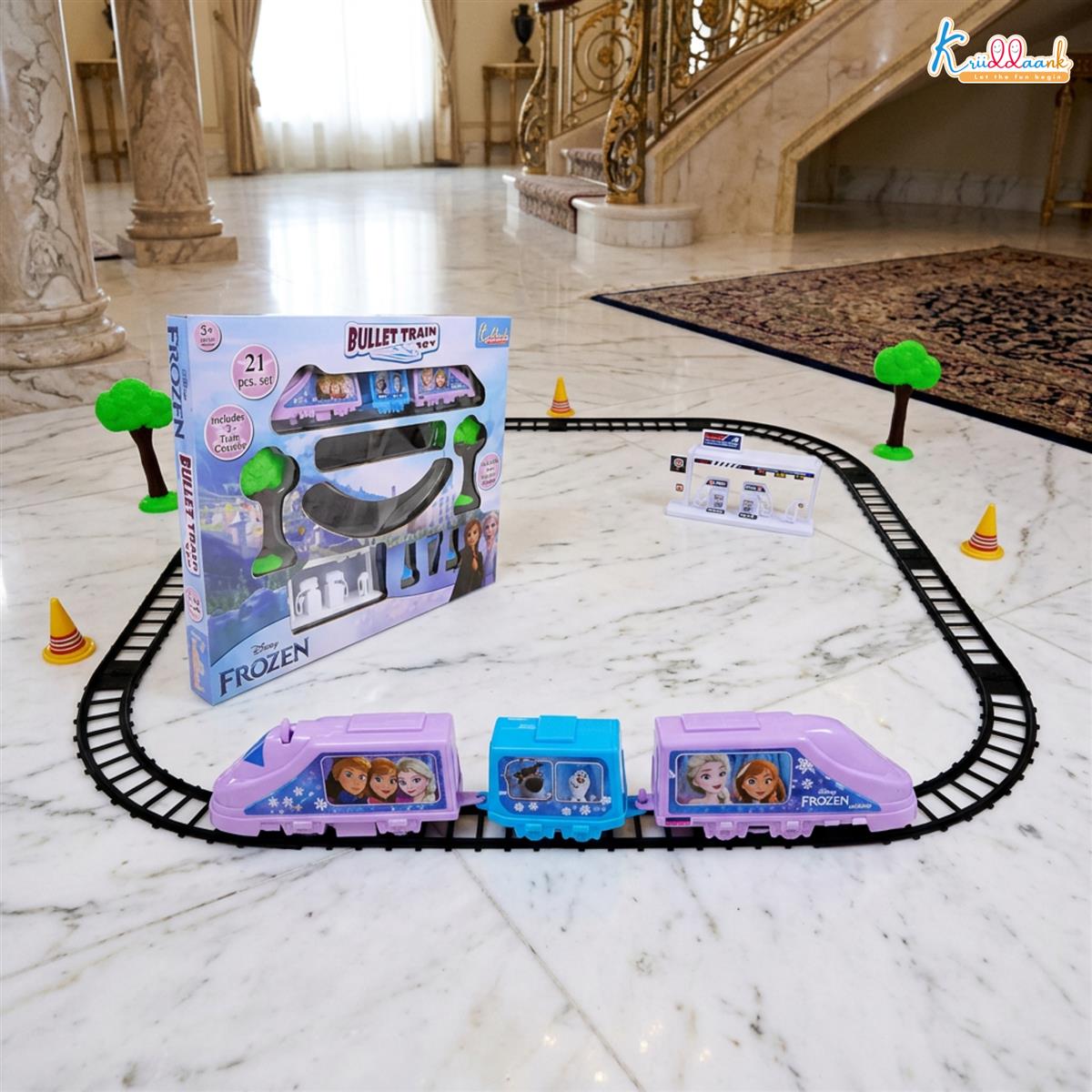 Kriiddaank Frozen Theme Train Set