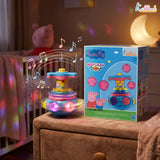 Kriiddaank Peppa Pig Dizzy Glow Top - Musical Spinning Top Toy with LED Flashing Lights,