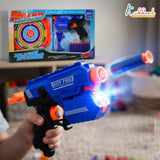Kriiddaank X Hero Soft Bullet Blaster Gun Toy for Kids with 10 Foam Darts, Target Board, and Safety Glasses