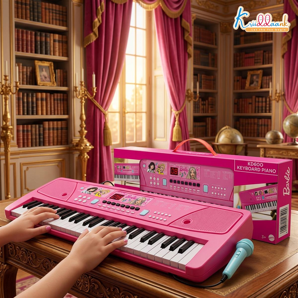 Kriiddaank Barbie Kids Keyboard Piano - 61 Key