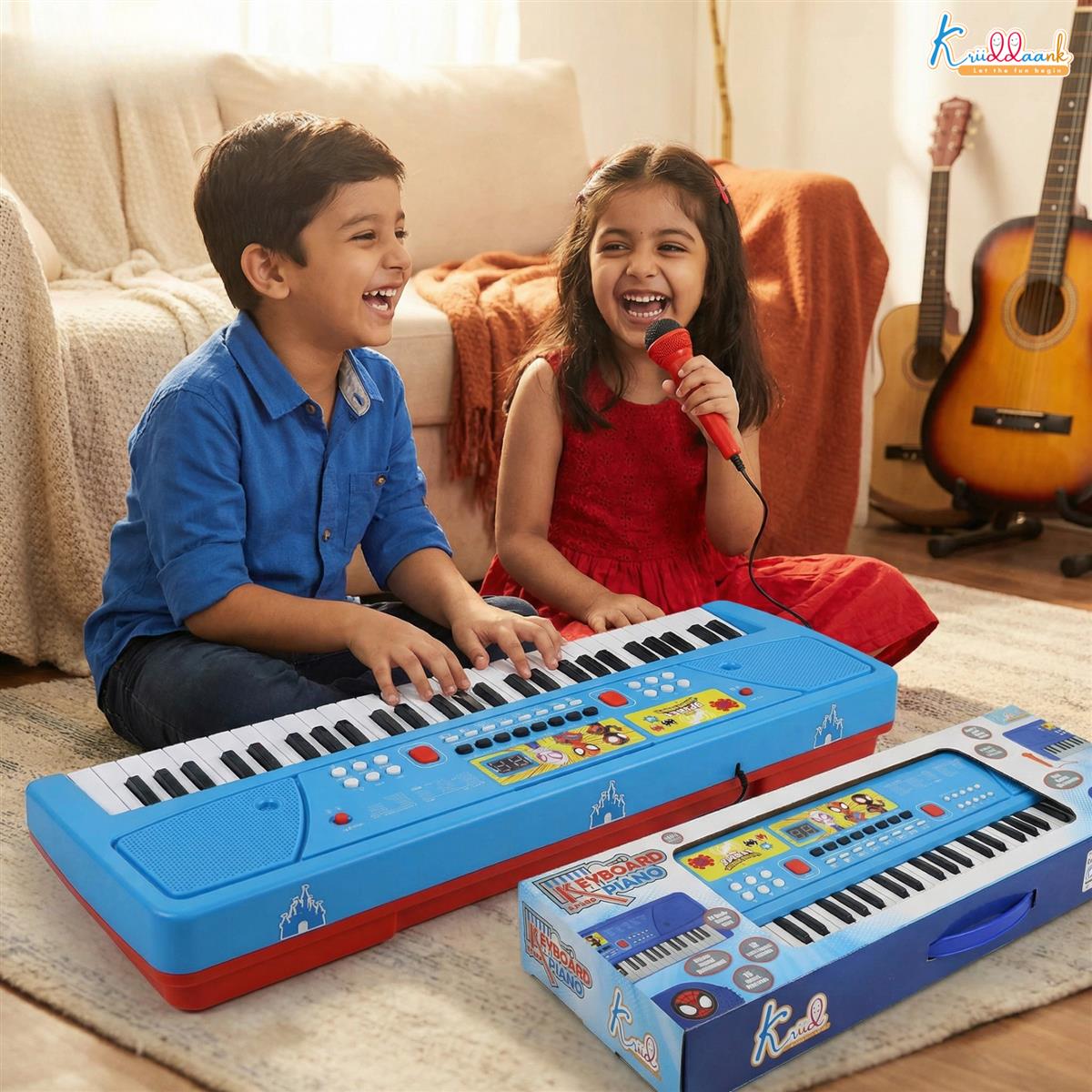 Kriiddaank Spiderman Keyboard Piano for Kids - 50 Keys